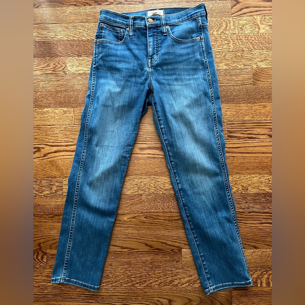 MADEWELL Mid‎ Rise Stovepipe Blue Denim Jeans Stretch Medium Wash Casual 26